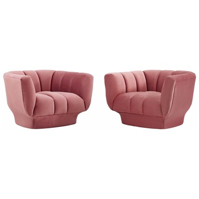 Chairs Modway Furniture Entertain Dusty Rose EEI-4085-DUS 889654998310 Sofas and Armchairs Lounge Chairs Lounge 