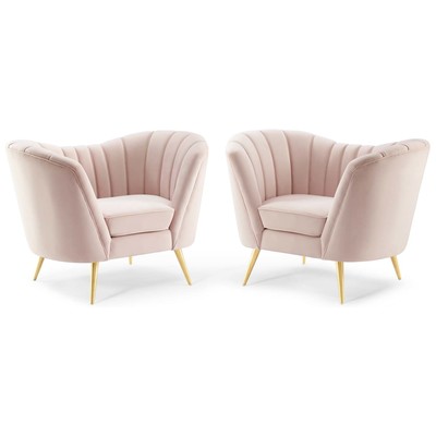 Chairs Modway Furniture Opportunity Pink EEI-4088-PNK 889654998174 Sofas and Armchairs Pink Fuchsia blush Accent Chairs AccentLounge Cha 