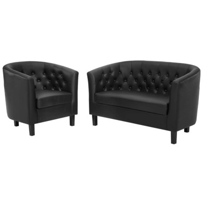 Modway Furniture Chairs, black, ,ebony, Sofas and Armchairs, 889654171300, EEI-4108-BLK-SET