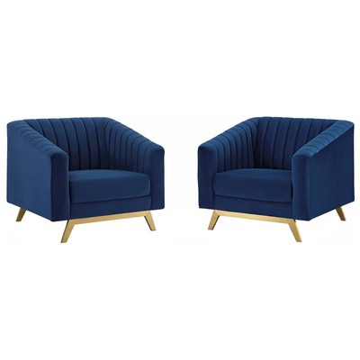 Modway Furniture Chairs, Blue,navy,teal,turquiose,indigo,aqua,SeafoamGold,Green,emerald,teal, Accent Chairs,AccentLounge Chairs,Lounge, Dining Chairs, 889654171997, EEI-4142-NAV