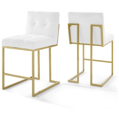 Bar Chairs and Stools Modway Furniture Privy Gold White EEI-4154-GLD-WHI 889654994770 Dining Chairs Gold White snow Bar Counter Footrest 