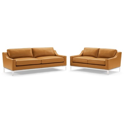 Modway Furniture Sofas and Loveseat, Loveseat,Love seatSofa, Cotton,Leather, Contemporary,Contemporary/ModernModern,Nuevo,Whiteline,Contemporary/Modern,tov,bellini,rossetto, Sofa Set,set, Sofas and Armchairs, 889654995173, EEI-4196-TAN-SET