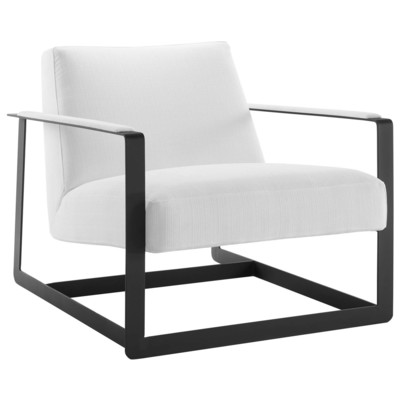Chairs Modway Furniture Seg Black White EEI-4220-BLK-WHI 889654994206 Sofas and Armchairs Black ebonyWhite snow Accent Chairs Accent 