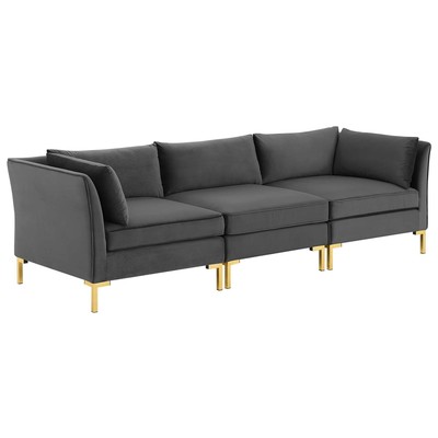 Sofas and Loveseat Modway Furniture Ardent Gray EEI-4269-GRY 889654978947 Sofas and Armchairs Chaise LoungeLoveseat Love sea Velvet Contemporary Contemporary/Mode Sofa Set set 