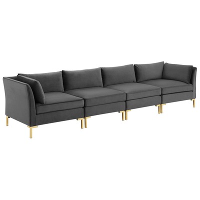 Modway Furniture Sofas and Loveseat, Chaise,LoungeLoveseat,Love seatSectional,Sofa, Velvet, Contemporary,Contemporary/ModernModern,Nuevo,Whiteline,Contemporary/Modern,tov,bellini,rossetto, Sofa Set,set, Sofas and Armchairs, 889654978824, EEI-4274-GRY