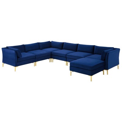 Sofas and Loveseat Modway Furniture Ardent Navy EEI-4278-NAV 889654978695 Sofas and Armchairs Chaise LoungeLoveseat Love sea Velvet Contemporary Contemporary/Mode Sofa Set set 
