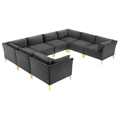 Modway Furniture Sofas and Loveseat, Chaise,LoungeLoveseat,Love seatSectional,Sofa, Velvet, Contemporary,Contemporary/ModernModern,Nuevo,Whiteline,Contemporary/Modern,tov,bellini,rossetto, Sofa Set,set, Sofas and Armchairs, 889654978671, EEI-4279-GRY