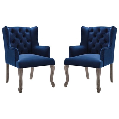 Chairs Modway Furniture Realm Navy EEI-4292-NAV 889654983934 Dining Chairs Blue navy teal turquiose indig 