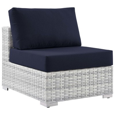 Chairs Modway Furniture Convene Light Gray Navy EEI-4298-LGR-NAV 889654977537 Bar and Dining Blue navy teal turquiose indig 