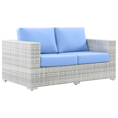 Sofas and Loveseat Modway Furniture Convene Light Gray Light Blue EEI-4306-LGR-LBU 889654975939 Sofa Sectionals Loveseat Love seatSectional So Sofa Set set 