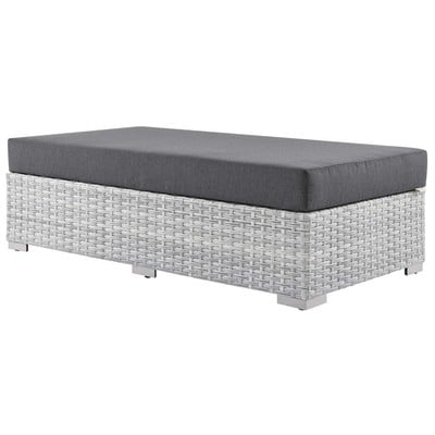 Ottomans and Benches Modway Furniture Convene Light Gray Charcoal EEI-4308-LGR-CHA 889654977216 Sofa Sectionals Gray Grey 