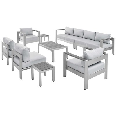 Modway Furniture Sofas and Loveseat, Loveseat,Love seatSectional,Sofa, Sofa Set,set, Sofa Sectionals, 889654953326, EEI-4320-SLV-GRY-SET