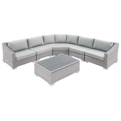 Sofas and Loveseat Modway Furniture Conway Light Gray Gray EEI-4358-LGR-GRY 889654965275 Sofa Sectionals Loveseat Love seatSectional So Sofa Set set 