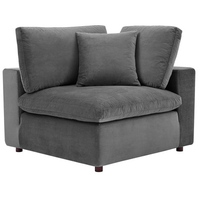 Chairs Modway Furniture Commix Gray EEI-4366-GRY 889654983736 Living Room Sets Gray Grey Corner Chairs Corner 