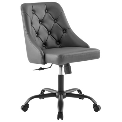 Office Chairs Modway Furniture Distinct Black Gray EEI-4370-BLK-GRY 889654978565 Office Chairs Swivel Nylon Black Gray Leather Leatherette 