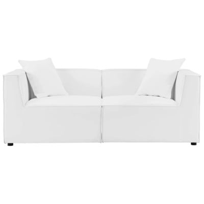 Sofas and Loveseat Modway Furniture Saybrook White EEI-4377-WHI 889654955740 Sofa Sectionals Loveseat Love seatSectional So Contemporary Contemporary/Mode Sofa Set set 