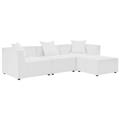 Sofas and Loveseat Modway Furniture Saybrook White EEI-4380-WHI 889654955030 Sofa Sectionals Loveseat Love seatSectional So Contemporary Contemporary/Mode Sofa Set set 
