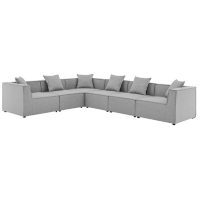 Sofas and Loveseat Modway Furniture Saybrook Gray EEI-4385-GRY 889654954866 Sofa Sectionals Loveseat Love seatSectional So Contemporary Contemporary/Mode Sofa Set set 