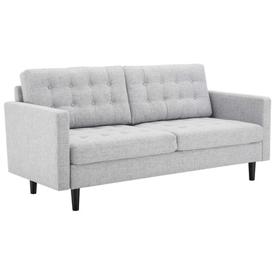 Sofas and Loveseat Modway Furniture Exalt Light Gray EEI-4445-LGR 889654981541 Sofas and Armchairs Chaise LoungeLoveseat Love sea Polyester Contemporary Contemporary/Mode Sofa Set setTufted tufting 