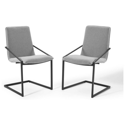 Modway Furniture Dining Room Chairs, black, ,ebony, Gray,Grey, 