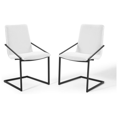 Modway Furniture Dining Room Chairs, black, ,ebony, White,snow, 