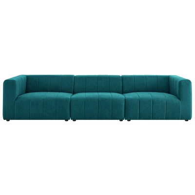 Sofas and Loveseat Modway Furniture Bartlett Teal EEI-4514-TEA 889654951124 Sofas and Armchairs Chaise LoungeLoveseat Love sea Polyester Contemporary Contemporary/Mode Sofa Set setTufted tufting 