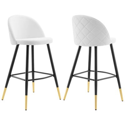 Modway Furniture Bar Chairs and Stools, Black,ebonyGold,White,snow, Bar,Counter, Metal, Bar and Counter Stools, 889654975601, EEI-4526-WHI