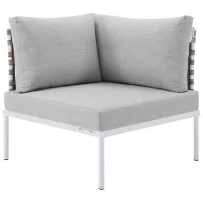 Outdoor Sofas and Sectionals Modway Furniture Harmony Tan Gray EEI-4538-TAN-GRY 889654947660 Sofa Sectionals Gray Grey Sectional Sofa Gray Light Gray 