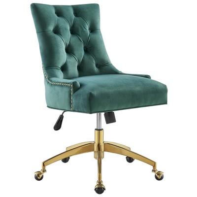 Office Chairs Modway Furniture Regent Gold Teal EEI-4571-GLD-TEA 889654969761 Office Chairs Swivel Chrome Metal Steel Stainless S Metal Aluminum Chrome Stainles 