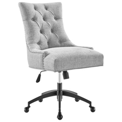 Office Chairs Modway Furniture Regent Black Light Gray EEI-4572-BLK-LGR 889654969723 Office Chairs Swivel Chrome Metal Steel Stainless S Black Gray Metal Aluminum Chro 