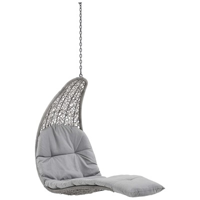 Outdoor Beds Modway Furniture Landscape Light Gray Gray EEI-4589-LGR-GRY 889654947578 Daybeds and Lounges Gray GreyRed Burgundy rubyWhit Light Gray Light Gray Beige Li Synthetic Rattan Chaise Chair Hanging 