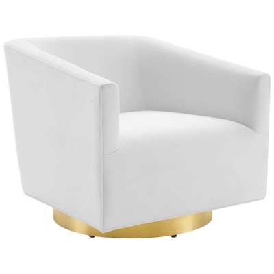 Modway Furniture Chairs, Gold,White,snow, Accent Chairs,AccentLounge Chairs,Lounge, Sofas and Armchairs, 889654968887, EEI-4626-GLD-WHI