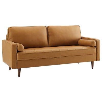 Sofas and Loveseat Modway Furniture Valour Tan EEI-4633-TAN 889654968696 Sofas and Armchairs Loveseat Love seatSofa Leather Contemporary Contemporary/Mode Sofa Set setTufted tufting 