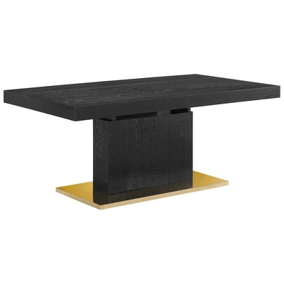 Dining Room Tables Modway Furniture Vector Black Gold EEI-4660-BLK-GLD 889654962137 Bar and Dining Tables Black Gold Metal Aluminum BRON 