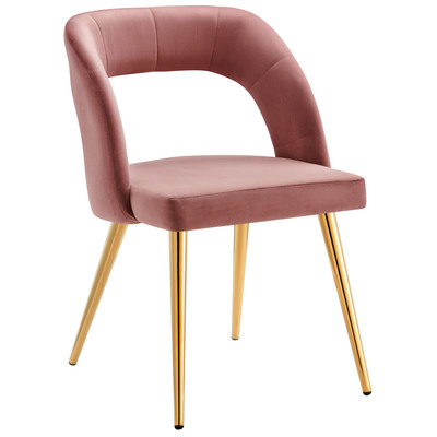 Dining Room Chairs Modway Furniture Marciano Gold Dusty Rose EEI-4680-GLD-DUS 889654962847 Dining Chairs Gold Side Chair Steel Metal IronVelvet Dusty Rose Gold OCHRE OrangeMe 