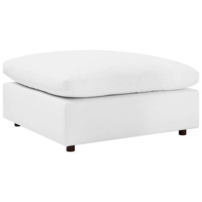 Ottomans and Benches Modway Furniture Commix White EEI-4695-WHI 889654965596 Sofas and Armchairs White snow 