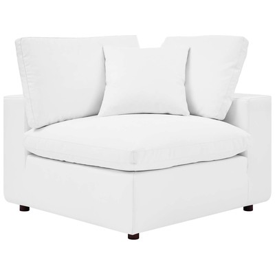Sofas and Loveseat Modway Furniture Commix White EEI-4696-WHI 889654964728 Sofas and Armchairs Loveseat Love seatSofa Leather Contemporary Contemporary/Mode Sofa Set set 