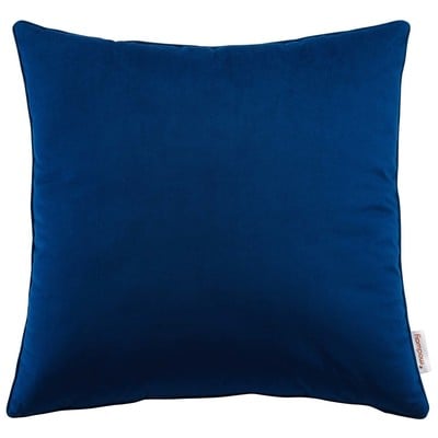 Decorative Throw Pillows Modway Furniture Enhance Navy EEI-4699-NAV 889654965565 Pillow Blue navy teal turquiose indig Cotton Polyester Velvet Aqua Azure Cool WatersBlue Dus Throw Pillow 