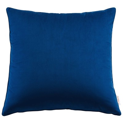 Decorative Throw Pillows Modway Furniture Enhance Navy EEI-4701-NAV 889654964650 Pillow Blue navy teal turquiose indig Cotton Polyester Velvet Aqua Azure Cool WatersBlue Dus Throw Pillow 