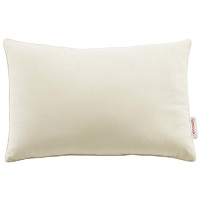 Decorative Throw Pillows Modway Furniture Enhance Ivory EEI-4703-IVO 889654964636 Pillow Cream beige ivory sand nude Cotton Polyester Velvet Cotton Cream CremaIvory Sand Throw Pillow 