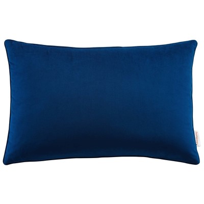 Decorative Throw Pillows Modway Furniture Enhance Navy EEI-4705-NAV 889654965534 Pillow Blue navy teal turquiose indig Cotton Polyester Velvet Aqua Azure Cool WatersBlue Dus Throw Pillow 