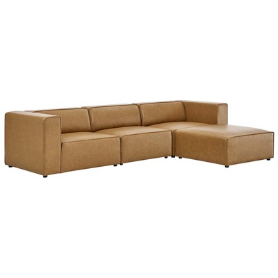 Sofas and Loveseat Modway Furniture Mingle Tan EEI-4790-TAN 889654947301 Sofas and Armchairs Chaise LoungeLoveseat Love sea Leather Contemporary Contemporary/Mode Sofa Set set 