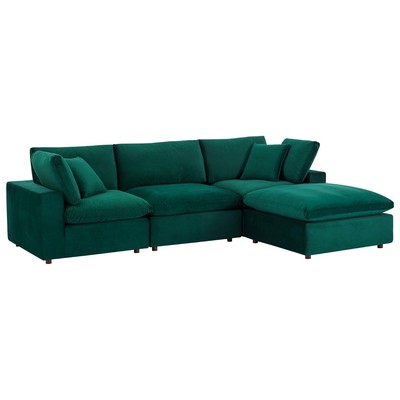 Modway Furniture Sofas and Loveseat, Loveseat,Love seatSectional,Sofa, Velvet, Contemporary,Contemporary/ModernModern,Nuevo,Whiteline,Contemporary/Modern,tov,bellini,rossetto, Sofa Set,set, Sofas and Armchairs, 889654953135, EEI-4818-GRN