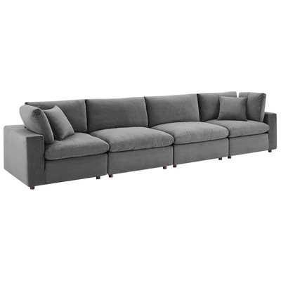 Modway Furniture Sofas and Loveseat, Loveseat,Love seatSofa, Velvet, Contemporary,Contemporary/ModernModern,Nuevo,Whiteline,Contemporary/Modern,tov,bellini,rossetto, Sofa Set,set, Sofas and Armchairs, 889654953050, EEI-4819-GRY