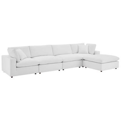Sofas and Loveseat Modway Furniture Commix White EEI-4820-WHI 889654952954 Sofas and Armchairs Loveseat Love seatSectional So Velvet Contemporary Contemporary/Mode Sofa Set set 