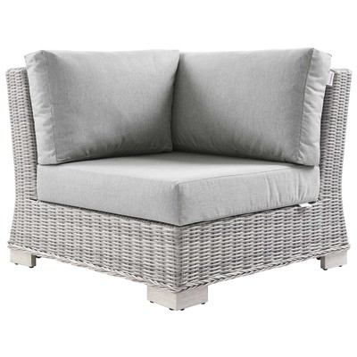 Modway Furniture Outdoor Sofas and Sectionals, Gray,Grey, Sectional,Sofa, Gray,Light Gray, Sofa Sectionals, 889654933182, EEI-4838-LGR-GRY
