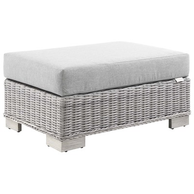 Ottomans and Benches Modway Furniture Conway Light Gray Gray EEI-4839-LGR-GRY 889654933144 Sofa Sectionals Gray Grey 