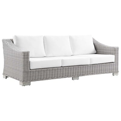 Sofas and Loveseat Modway Furniture Conway Light Gray White EEI-4842-LGR-WHI 889654932994 Sofa Sectionals Loveseat Love seatSofa Polyester Sofa Set set 