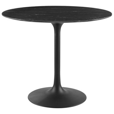 Dining Room Tables Modway Furniture Lippa Black Black EEI-4868-BLK-BLK 889654943655 Bar and Dining Tables Square Black Metal Aluminum BRONZE Ir 