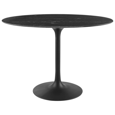 Dining Room Tables Modway Furniture Lippa Black Black EEI-4869-BLK-BLK 889654943648 Bar and Dining Tables Oval Square Black Metal Aluminum BRONZE Ir 